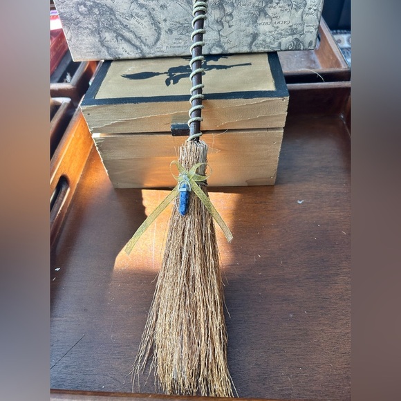 Handcrafted Decorative 16” witch broom with pendant attached- Great for display - Picture 7 of 8